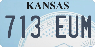 KS license plate 713EUM