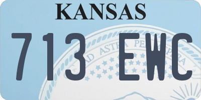 KS license plate 713EWC