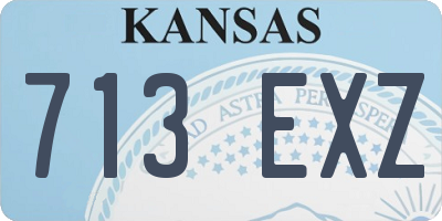 KS license plate 713EXZ