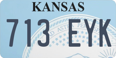 KS license plate 713EYK
