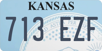 KS license plate 713EZF
