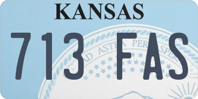 KS license plate 713FAS