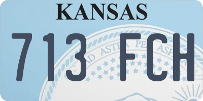 KS license plate 713FCH