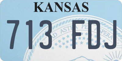 KS license plate 713FDJ