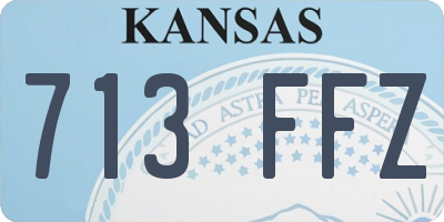 KS license plate 713FFZ