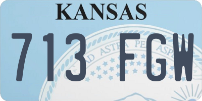 KS license plate 713FGW