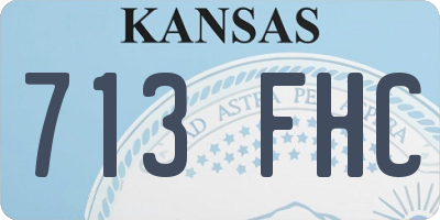 KS license plate 713FHC