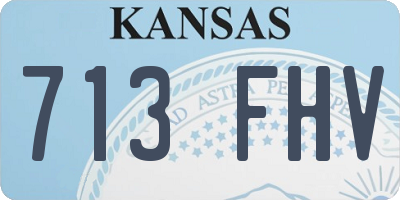 KS license plate 713FHV