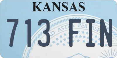KS license plate 713FIN