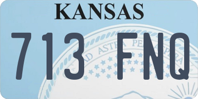 KS license plate 713FNQ