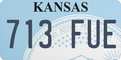 KS license plate 713FUE