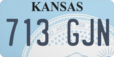 KS license plate 713GJN