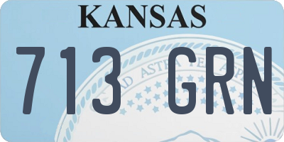 KS license plate 713GRN