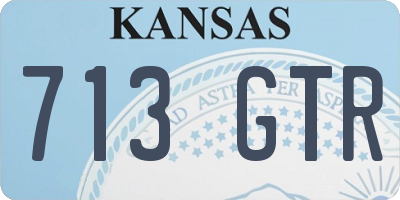KS license plate 713GTR