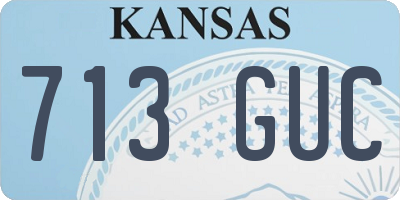 KS license plate 713GUC