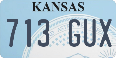 KS license plate 713GUX