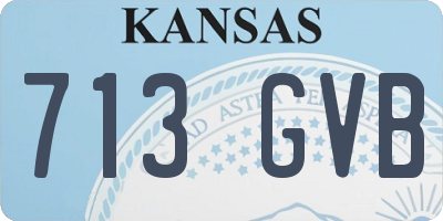 KS license plate 713GVB