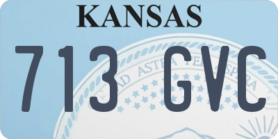 KS license plate 713GVC