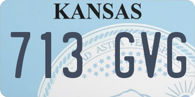 KS license plate 713GVG