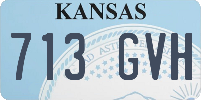KS license plate 713GVH
