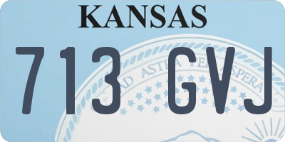 KS license plate 713GVJ
