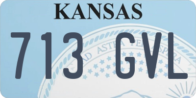 KS license plate 713GVL