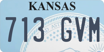 KS license plate 713GVM