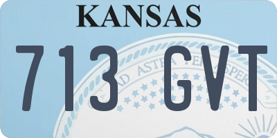 KS license plate 713GVT