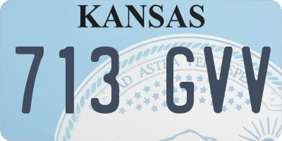 KS license plate 713GVV