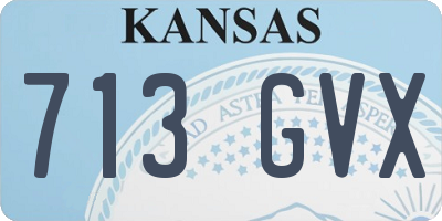 KS license plate 713GVX