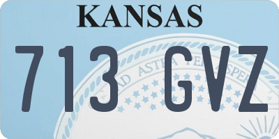 KS license plate 713GVZ