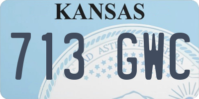 KS license plate 713GWC