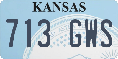 KS license plate 713GWS