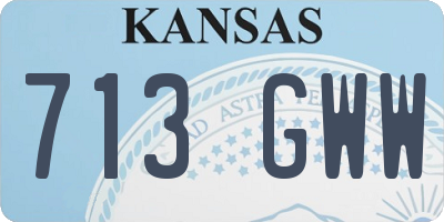 KS license plate 713GWW