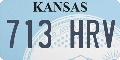 KS license plate 713HRV