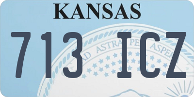 KS license plate 713ICZ