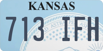 KS license plate 713IFH