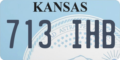 KS license plate 713IHB
