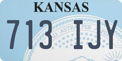 KS license plate 713IJY