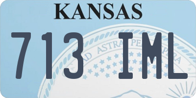 KS license plate 713IML