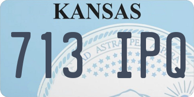 KS license plate 713IPQ