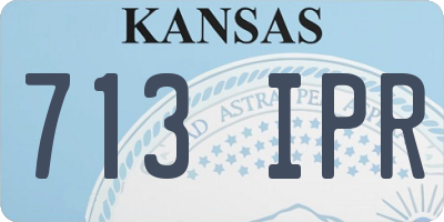 KS license plate 713IPR