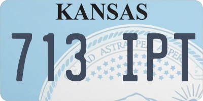 KS license plate 713IPT
