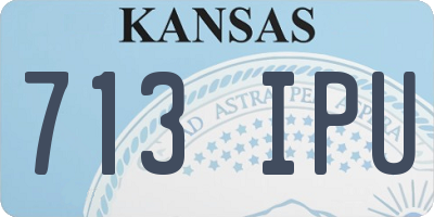 KS license plate 713IPU