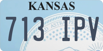 KS license plate 713IPV
