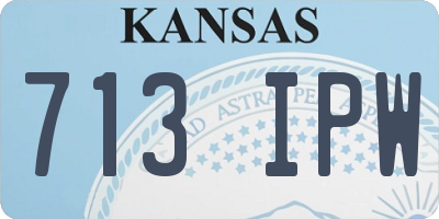 KS license plate 713IPW
