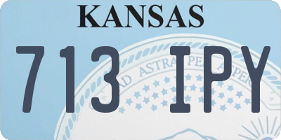 KS license plate 713IPY