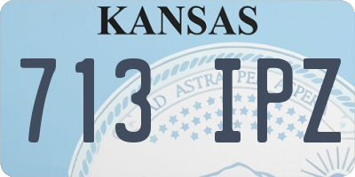 KS license plate 713IPZ