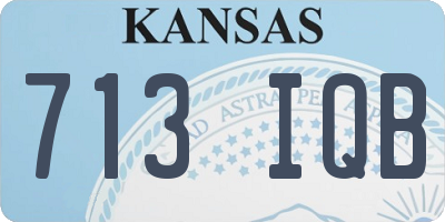 KS license plate 713IQB