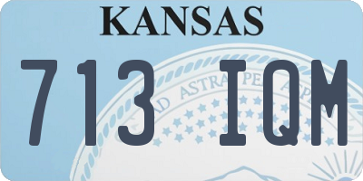 KS license plate 713IQM